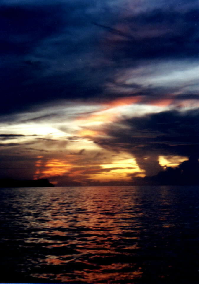 Sunset over Tortola, from the Dogs